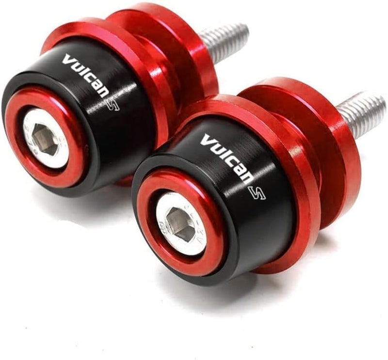 MOWOK Motorcycle Accessories Aluminum Swing arm Spools Slider Stand Screw Fits For KAWASAKI Vulcan S 650 2015-2023 2024 2025 (Red) - Image 2